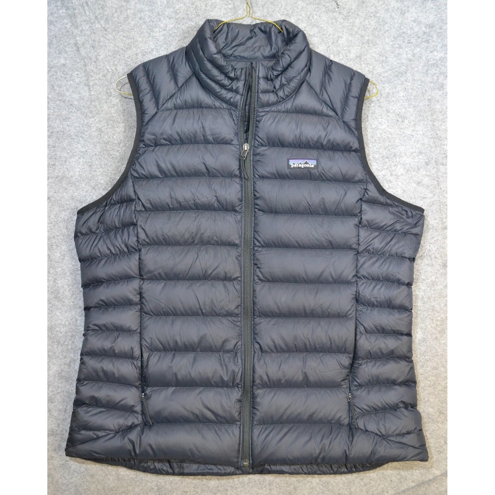 Patagonia Down Vest Womens XL Black NetPlus Puffer Lightweight Full Zip 84629
